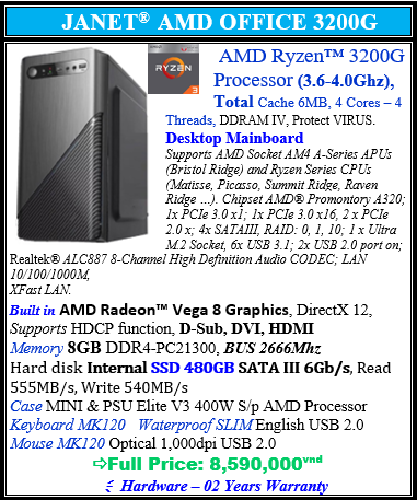 JANET®  AMD OFFICE 3200G